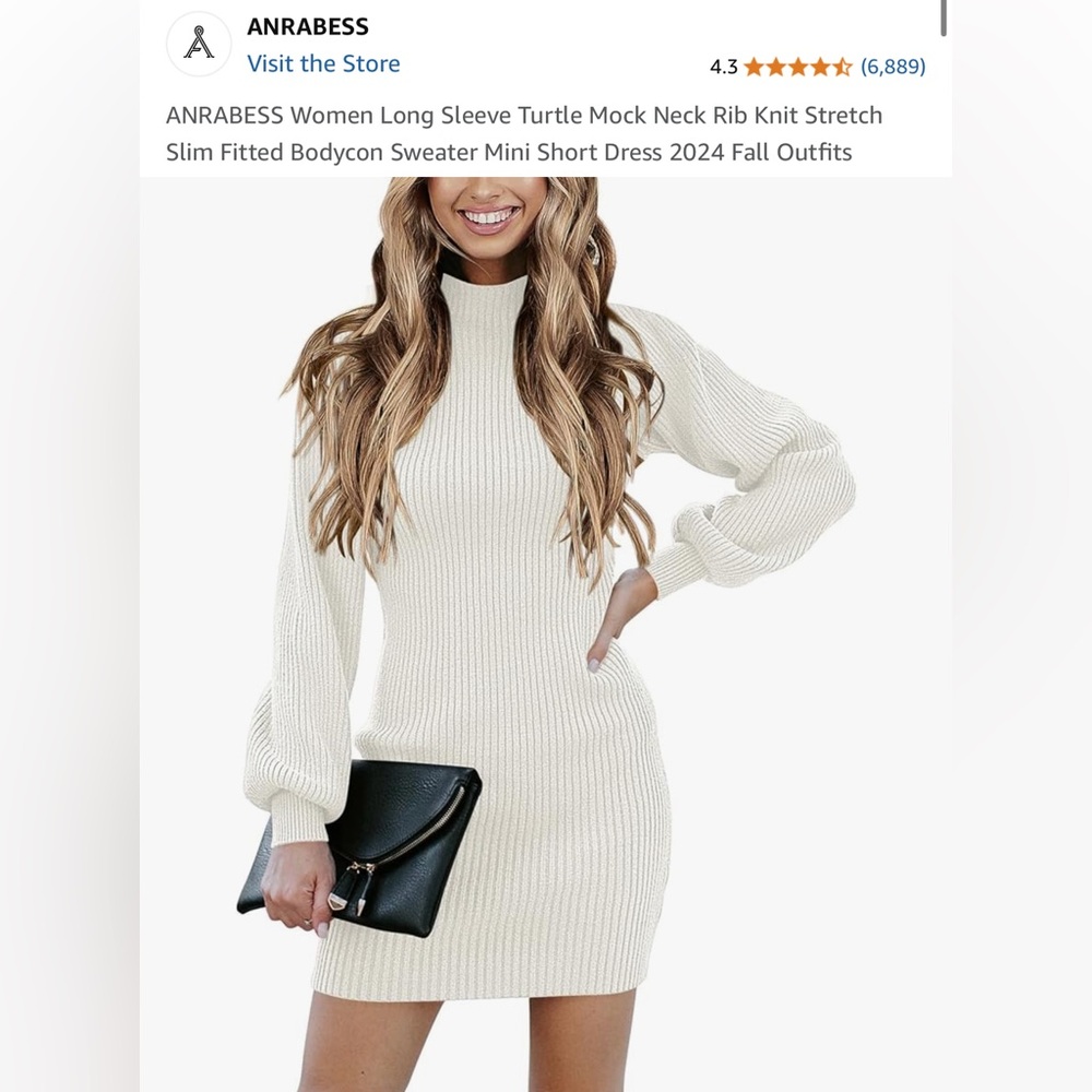 Cozy Cream Sweater Dress